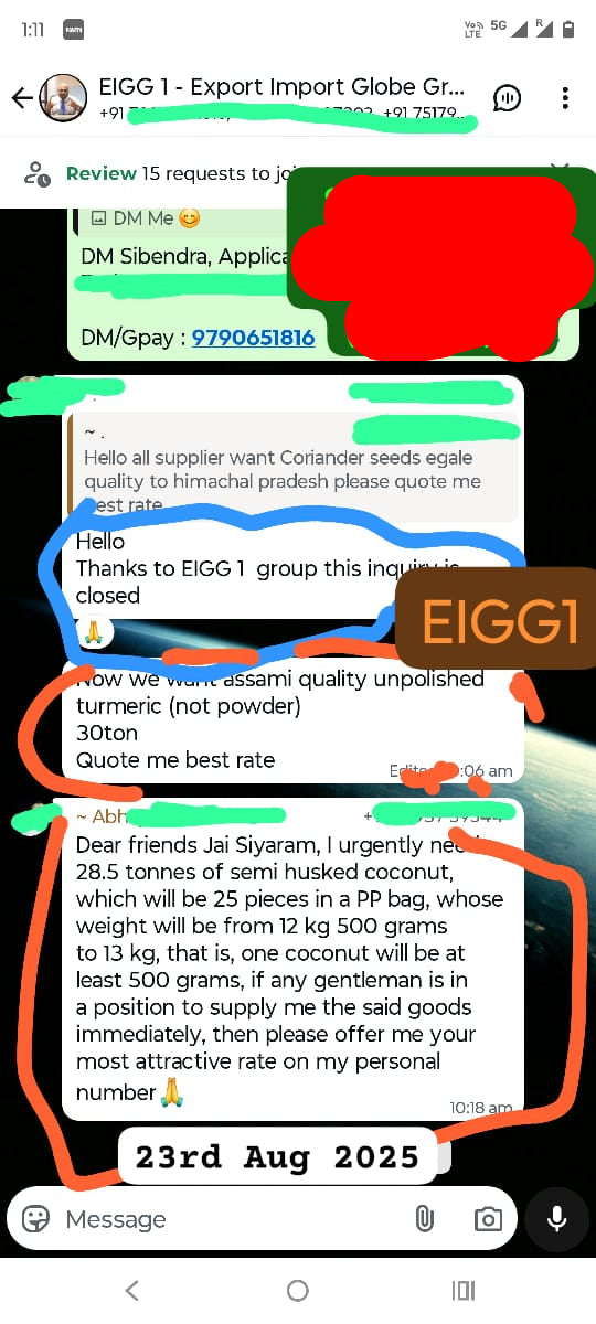 EIGG1 - oldest Whatsapp Community - Export Import Globe Group