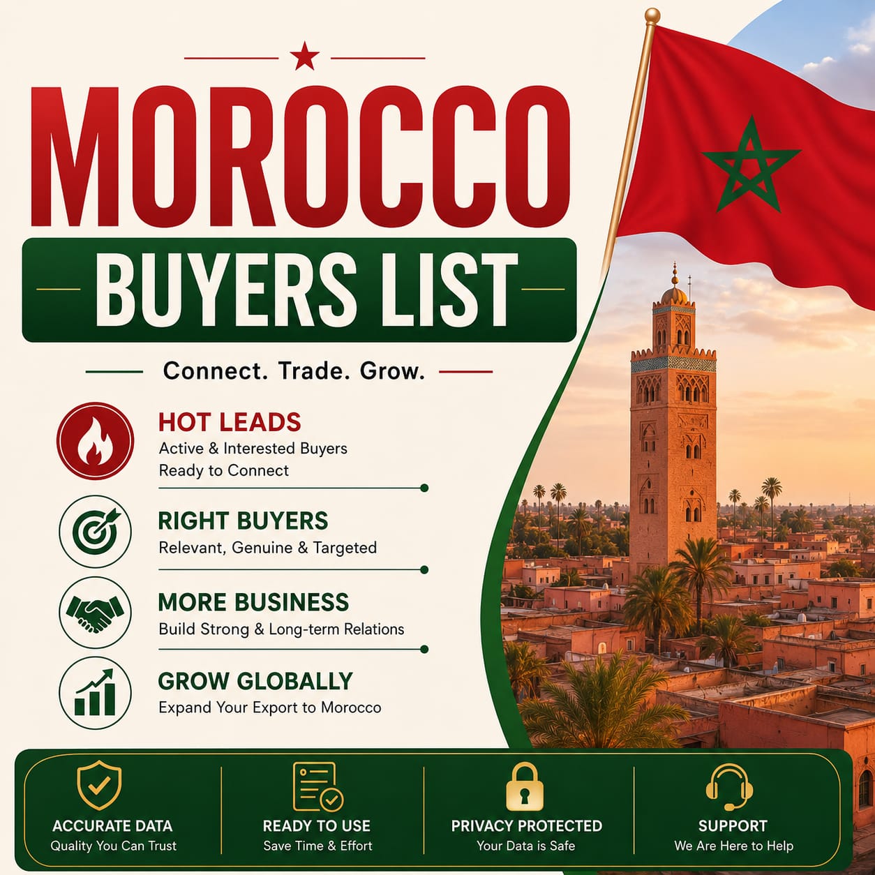 Morocco Buyers List 2026
Batch 1 | Minimum 50 Buyers | Google Sheet