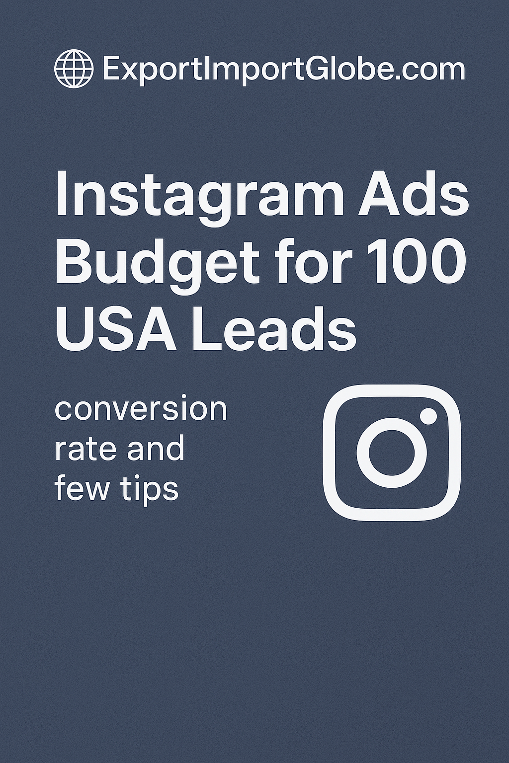 Offer₹99-Ebook - Instagram Ads Budget for 100 USA leads| Conversion Ratio | Tips