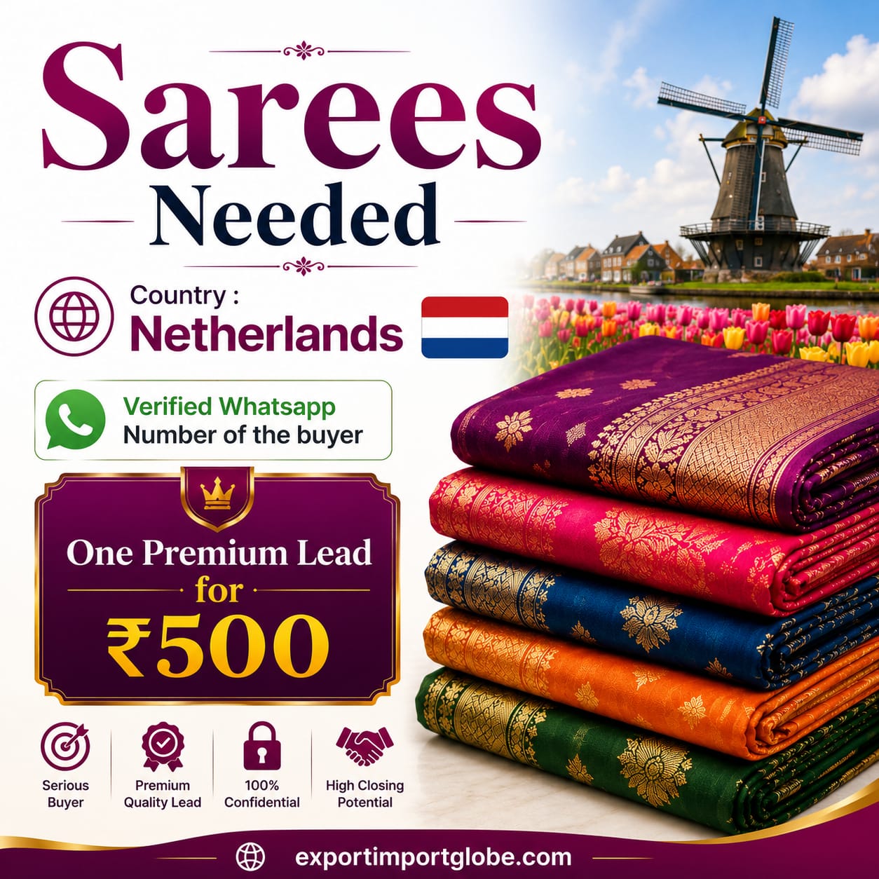 Sarees Needed in Europe - Premium Lead