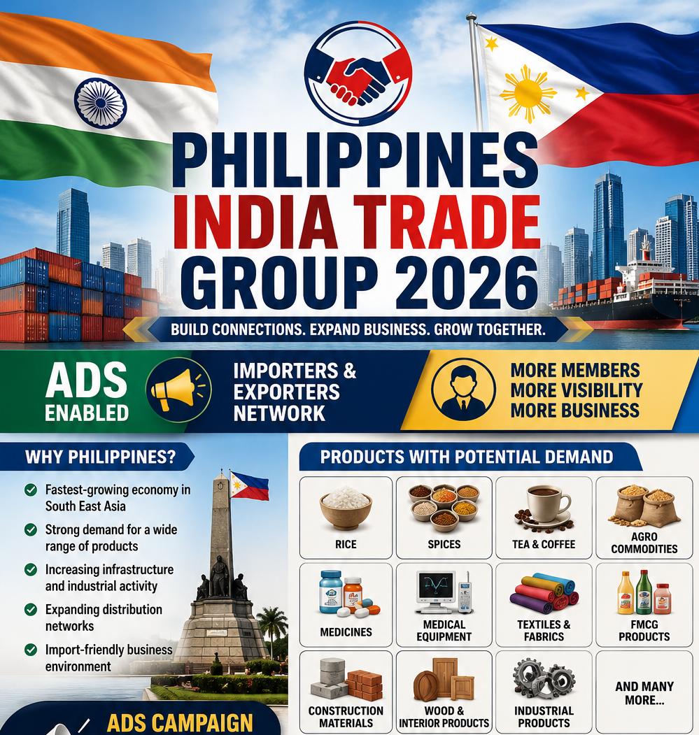 Offer₹699 - Philippines India Trade Group 2026