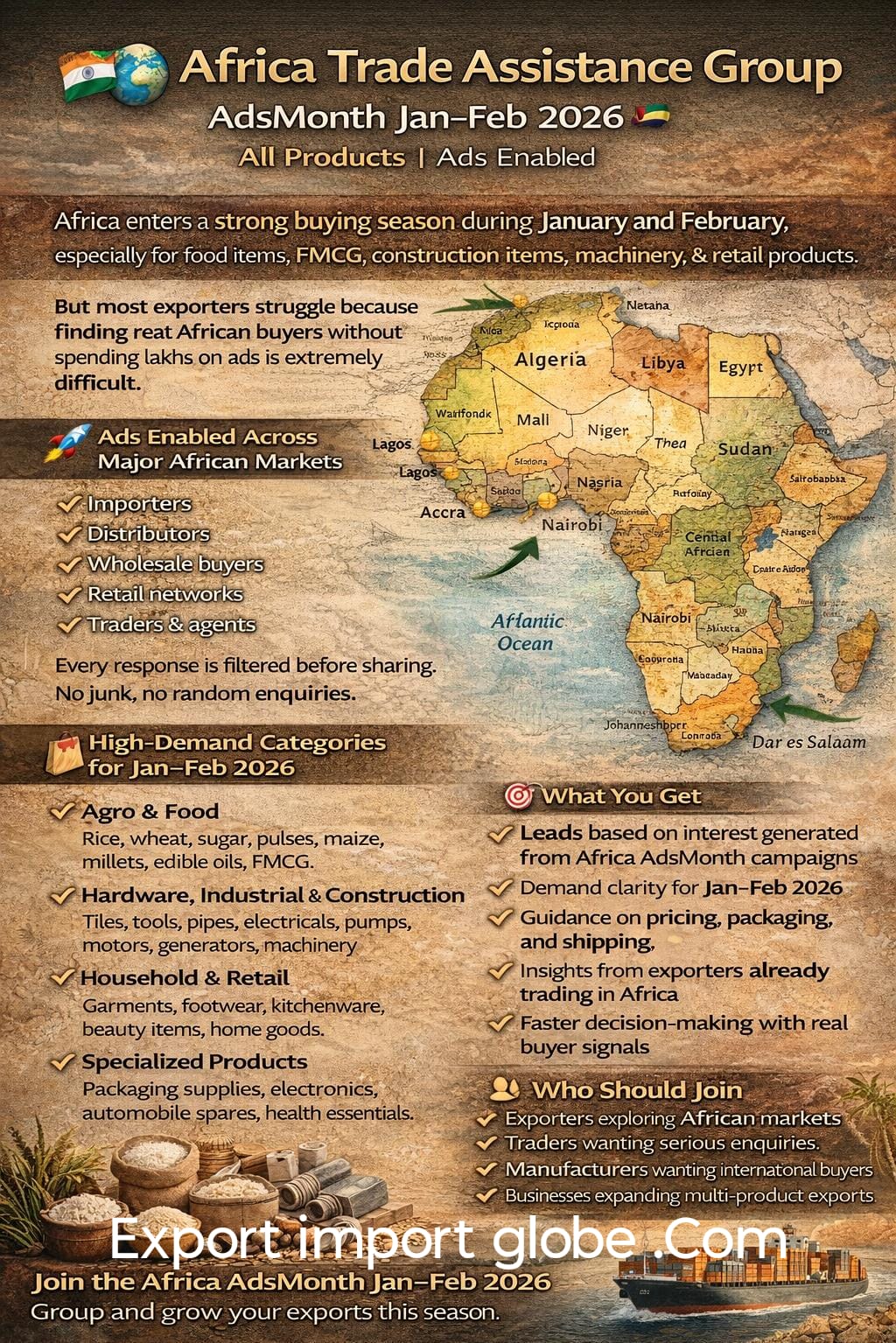 Africa - 50+ Buyers Joined- | All Commodities | Ads Enabled  | Whatsapp Group