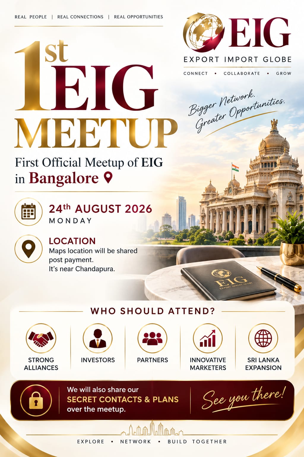 EIG Bangalore 1st Official Meetup - 24th August 2026 - Monday