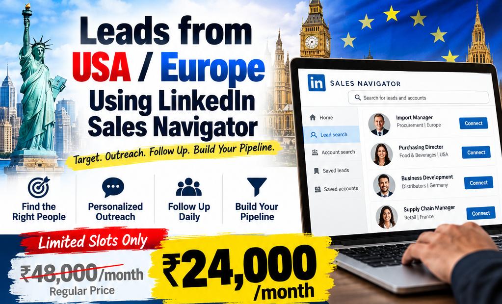 Leads from USA & Europe Using LinkedIn Sales Navigator