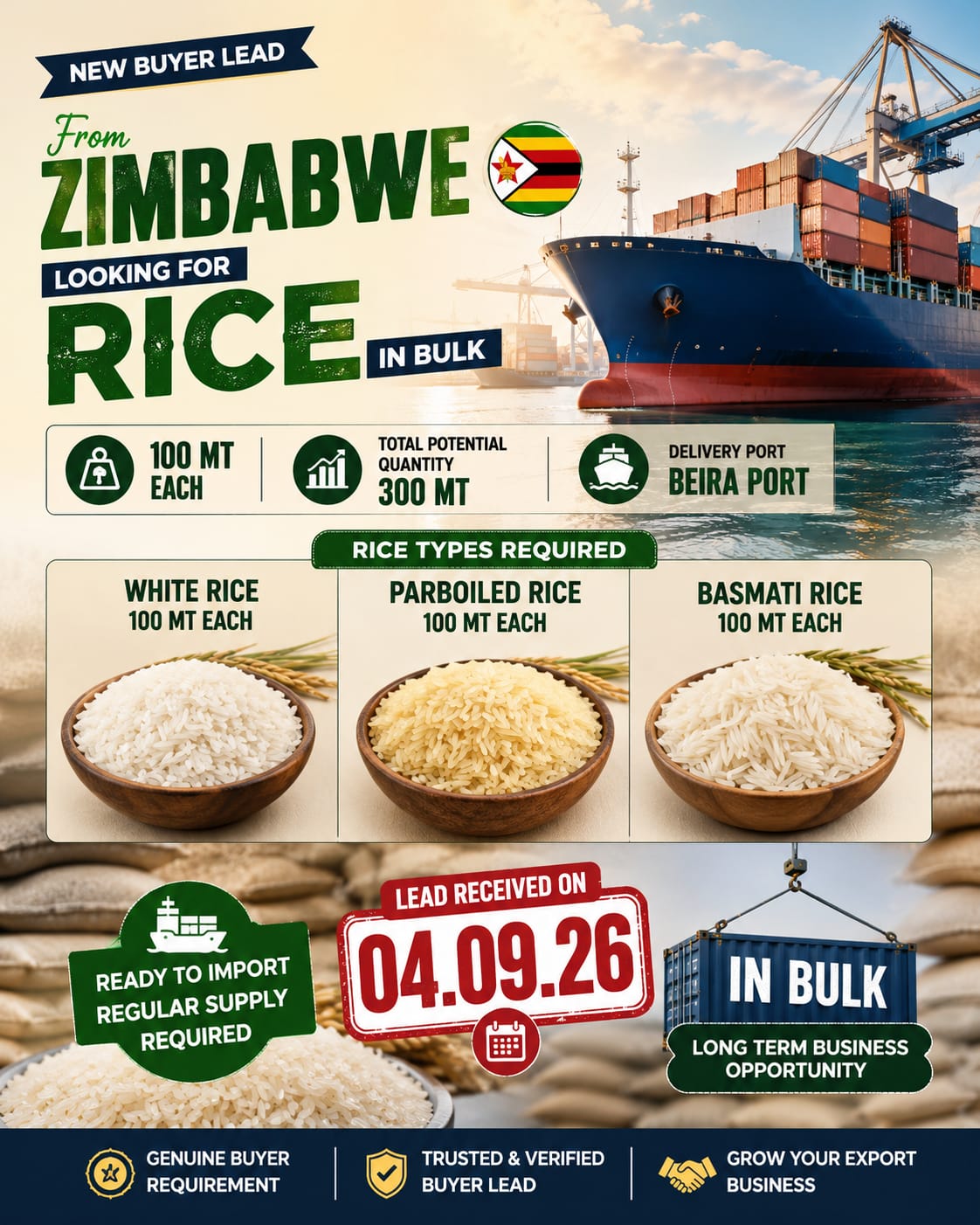 Live Enquiry - 300 Tonnes rice needed| Get the Buyers Details | Ltd slots