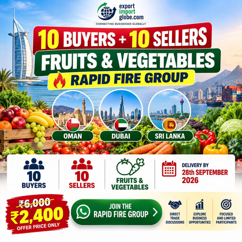 10 Buyers-10 Sellers
Fruits & Vegetables Rapid Fire Group
