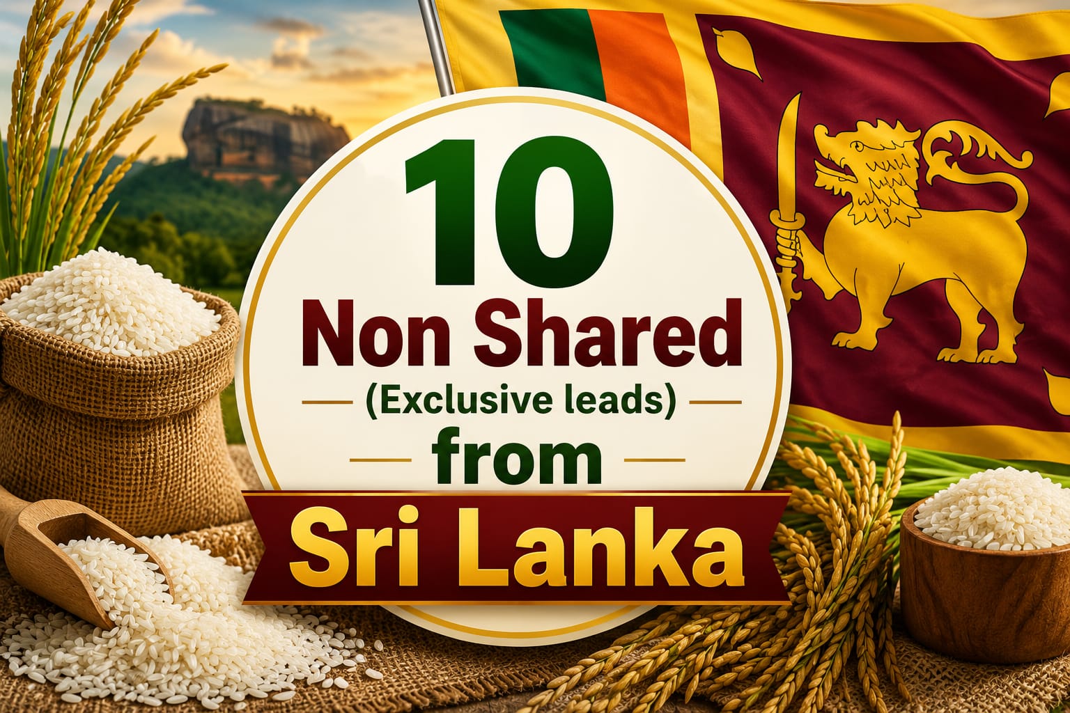 10 Rice Non Shared Genuine buyer leads from Sri Lanka