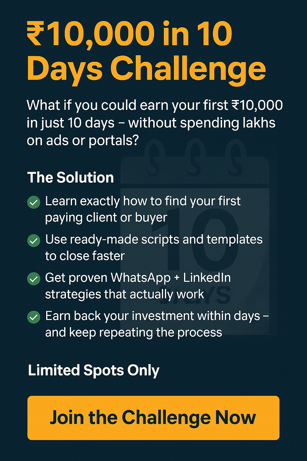 10daysChallenge- ₹10,000+ in 10 Days using Ads