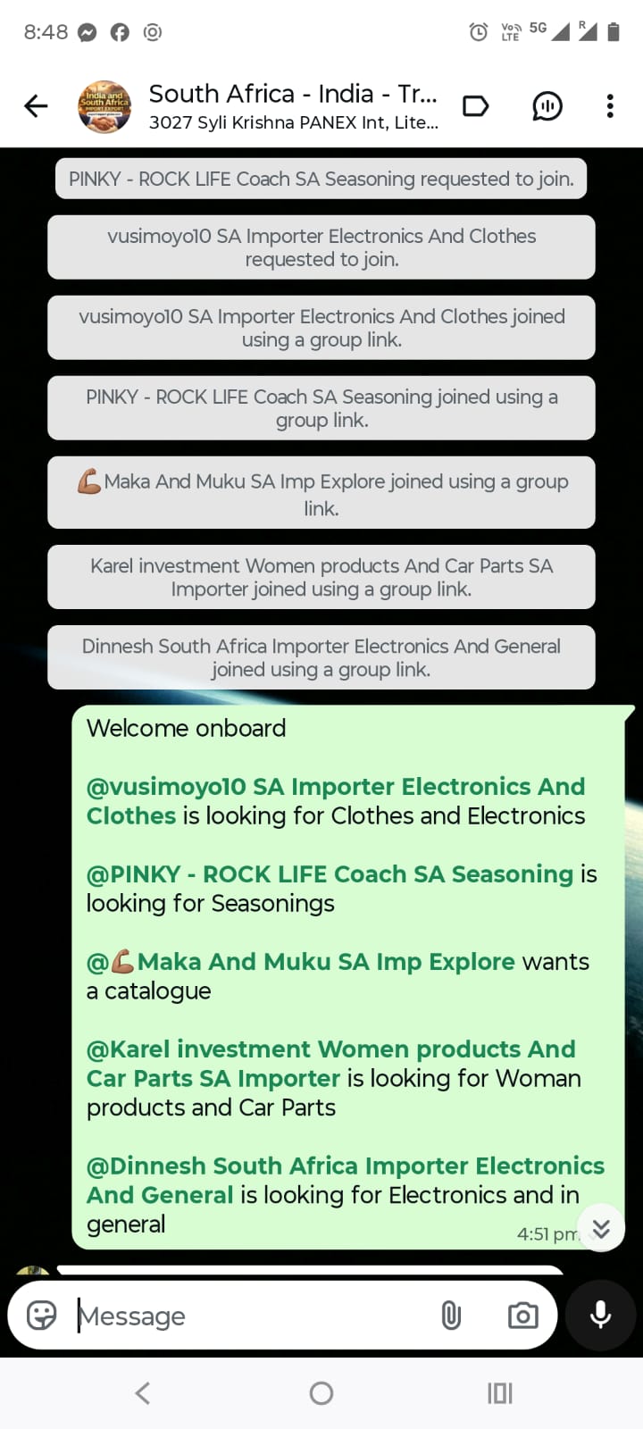 South Africa Buyers - March 2026 | Ads Enabled | High Purchasing Power | Growing Import Market - Premium WhatsApp Group