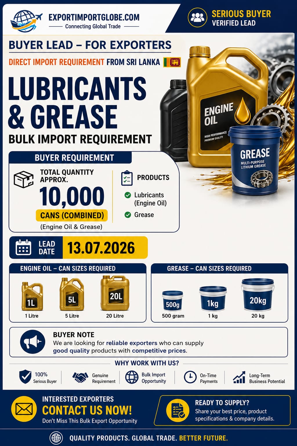 ₹899 10000 Cans Engine oil  needed| Get the Buyer Details | Ltd slots