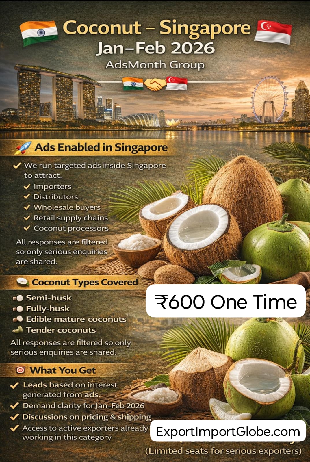 ₹456-Coconut – Singapore Jan–Feb 2026 AdsMonth Group